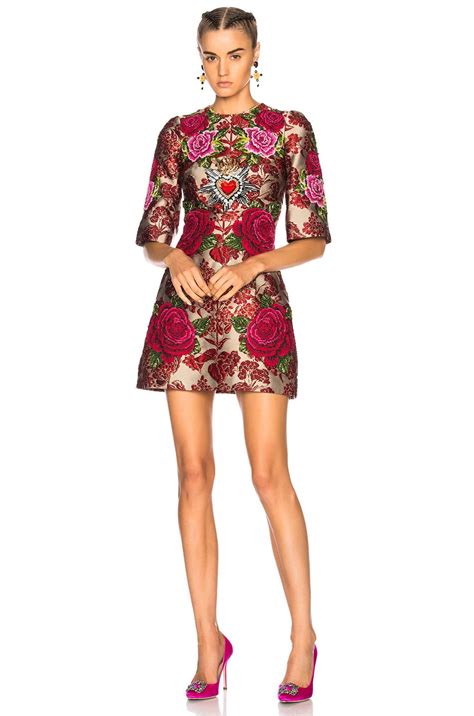 dolce gabbana embroidery mini dress|dolce gabbana long evening dresses.